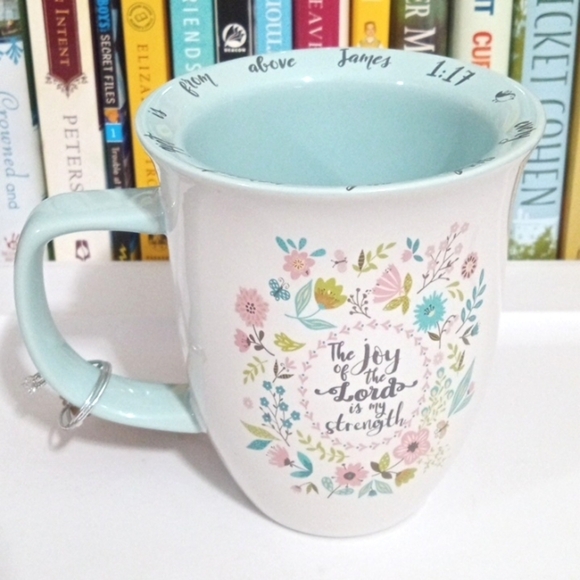THE JOY OF THE LORD IS MY STRENGTH INSPIRATIONAL COFFEE MUG 16oz. NWT - Picture 2 of 6